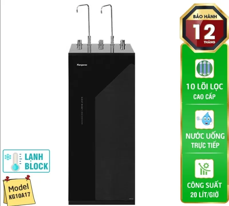 Kangaroo KG10A17 là mẫu máy lọc nước tủ đứng thực dụng, dễ sử dụng và phù hợp nhiều gia đình Việt.