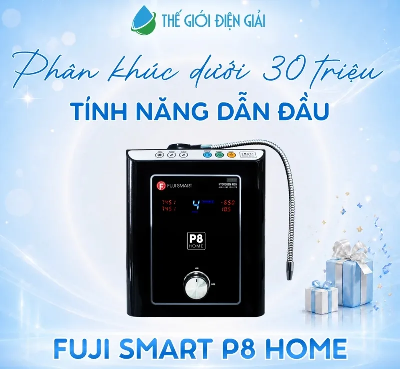 Fuji Smart P8 Home phù hợp với gia đình muốn sử dụng máy lọc nước ion kiềm có thiết kế hiện đại và nhỏ gọn.
