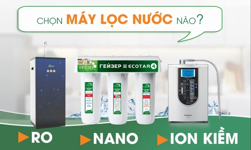 Mỗi công nghệ lọc nước như RO, Nano hay ion kiềm có ưu điểm, hạn chế và mức giá khác nhau.