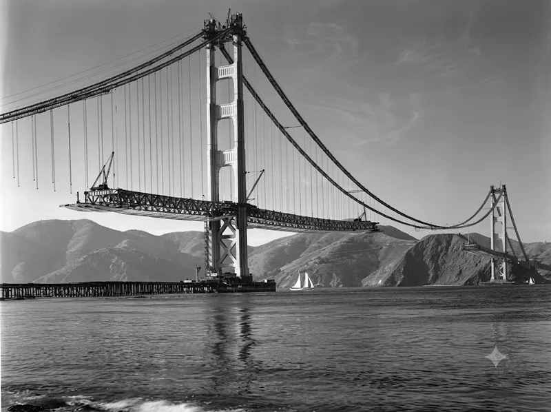 Cầu Cổng Vàng được khởi công vào năm 1933 và hoàn thành năm 1937.